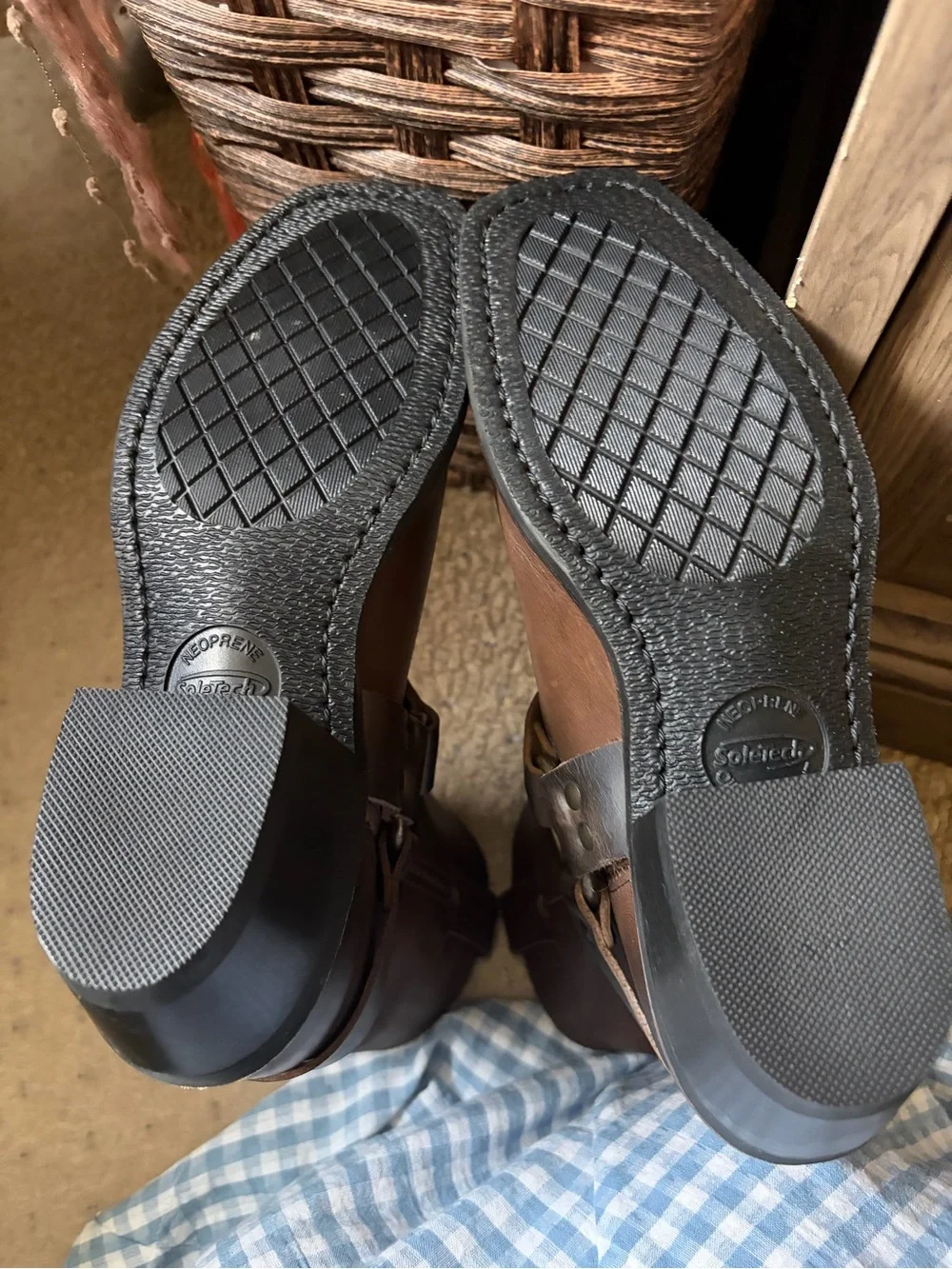 Frye Brown Harness Leather Ankle Boots